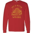 thumbnail image 3 of Inktastic Life's Better with Bees Long Sleeve T-Shirt, 3 of 5