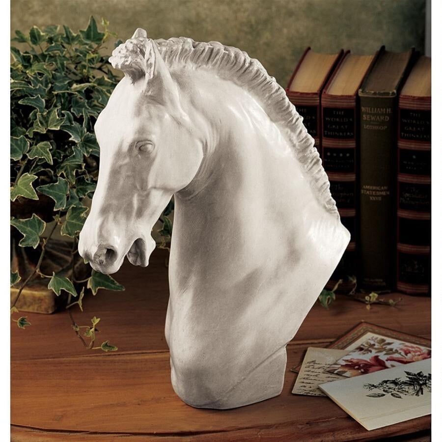 Design Toscano Resin Animals Horses Sculpture, White