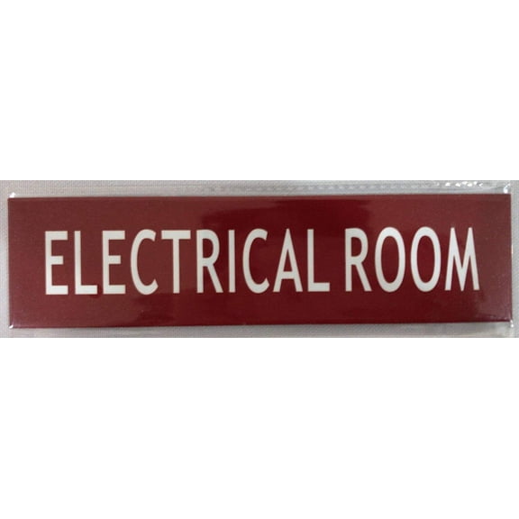 ELECTRICAL ROOM SIGN -red Aluminium (2 X 7.75)