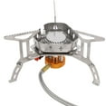 thumbnail image 2 of Fyydes Cuisinière de Camping en Acier Inoxydable, Cuisinière à Gaz Portable 304 en Acier Inoxydable pour la Randonnée de Camping, Cuisinière de Camping Extérieure, 2 of 8