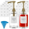 thumbnail image 1 of POINTERTECK 2 pcs Coffee Syrup Dispenser Set 16.9oz Reusable Glass Syrup Bottle with Labels Funnel Clear Syrup Pump Dispenser Glass Pump Dispenser Coffee Syrup Bottle for Coffee Bar Home, 1 of 8