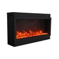 thumbnail image 4 of Smart 30″ Extra Slim Indoor or Outdoor Electric Built-In only Electric Fireplace with black steel surround, 4 of 6