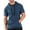 Blue, variant on Men's Workout Short Sleeve hoodies Pullover Short Sleeve Cotton Gym Workout T-shirts Hooded Sweatshirt with Pocket