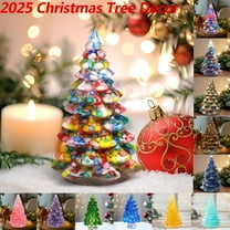 Dmlowu Resin Table Top Christmas Tree Ornament - Exquisite Small Christmas Tree Decorations, Festival Gifts for Holiday Party Christmas Decorations, Shatterproof Crystal Tabletop Christmas Tree