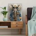 thumbnail image 5 of Elephant with Sunglasses Jacket Canvas Print, Urban Jungle Animal Art, Fashion Lover Wall Decor & Gift, 5 of 8