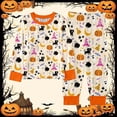 thumbnail image 3 of Kcolen Halloween Gifts Halloween Pajamas 2 Piece Outfit for Teens, Cute Print Long Sleeve Shirt Elastic Long Pants Fall Winter Sleepwear Set, 3 of 5