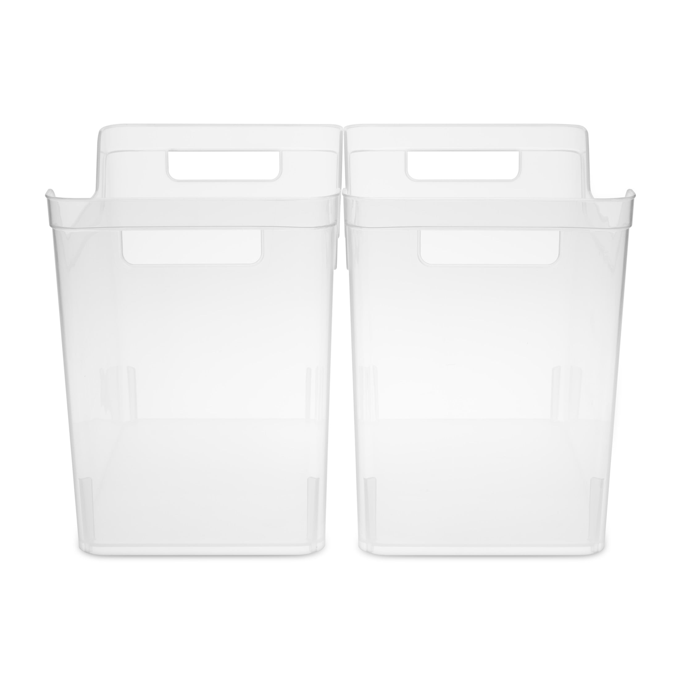 Sterilite Medium Shelf Bin, Clear Plastic Open Storage Containers, Multi-purpose Organizers, 6 Count