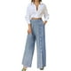 thumbnail image 1 of Conjunto de camisa y pantalones holgados de mujer, de color liso, dos piezas, corte holgado, poliéster-spandex, tallas S-XXL, 1 of 6