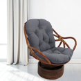 thumbnail image 3 of Textured Rattan Wicker Swivel Rocker Chair pillows egg Cushion Seat Cushions, 3 of 9