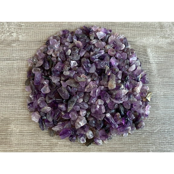 WHOLESALE Natural Semi Tumbled Amethyst Gemstone Chips ( 2 oz / 0.125 lb )