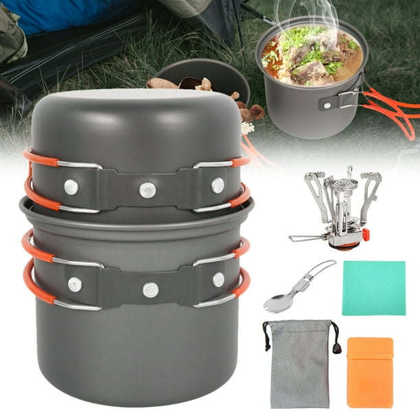 camping cookware set for 4