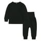 thumbnail image 1 of Gibobby Conjunto de leggings para bebés y niñas Niños pequeños Bebé Niño Niña Ropa Unisex Tops Pantalones de cintura alta Conjunto Otoño Invierno Pijamas(Negro, 7-8 Años), 1 of 5