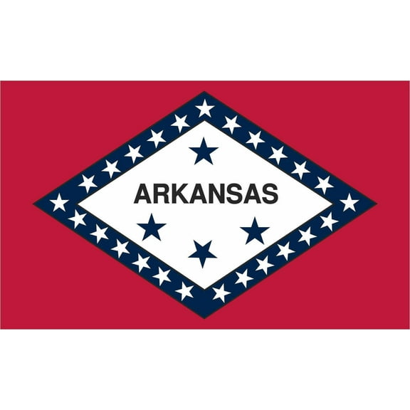 5in x 3in Arkansas State Flag Sticker