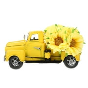 Cheefull Truck Sunflower Metal Farmhouse Modelday Party Decoration Artificial Table Farm Flower Centerpiece Pickup Tierdecor