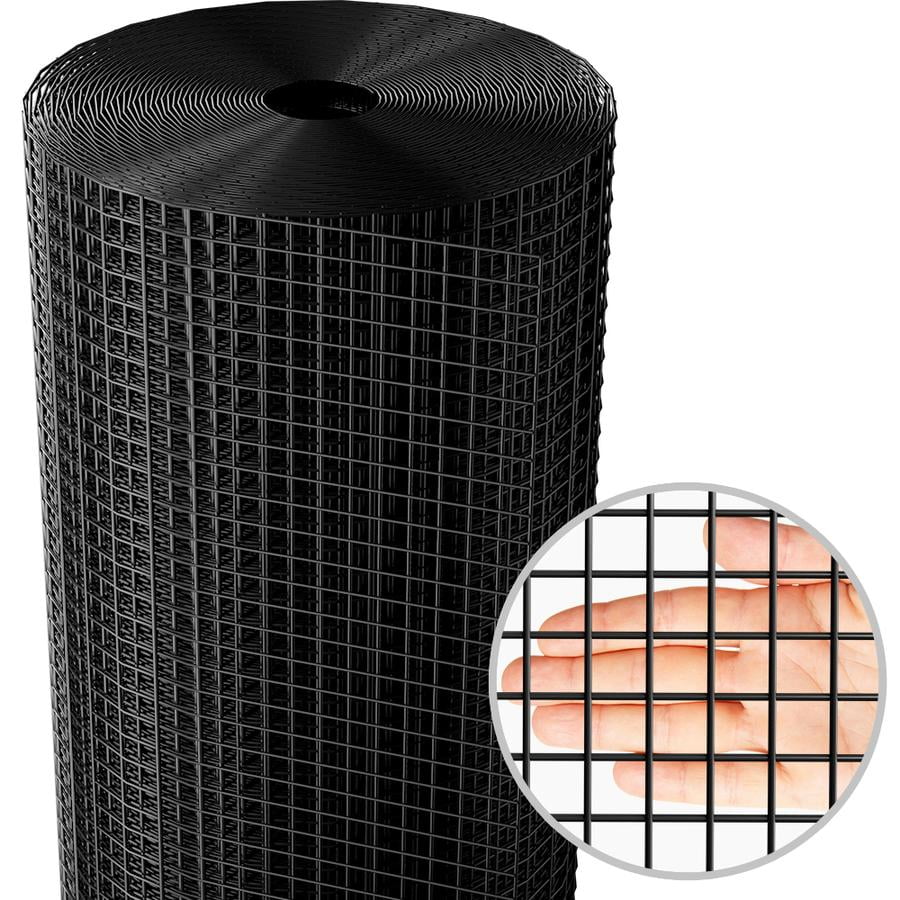 Amagabeli 36inch x 50ft Hardware Cloth 1.5 inch Square 16 Gauge Black Vinyl Coated Welded Fence Mesh Roll for Home and Garden Fence and Pet Enclosures Protect Chickens Rabbits and Farmed Animals