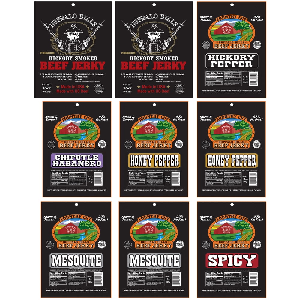 Buffalo Bills Low Calorie Jerky & More Gift Box (20 meat snacks with 70 calories or less)