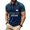 Dark Blue, variant on Men's Short Sleeve Collared Polo T-Shirts Printed Shirts Casual Summer Classic Fit Collared Sportswear Tee
