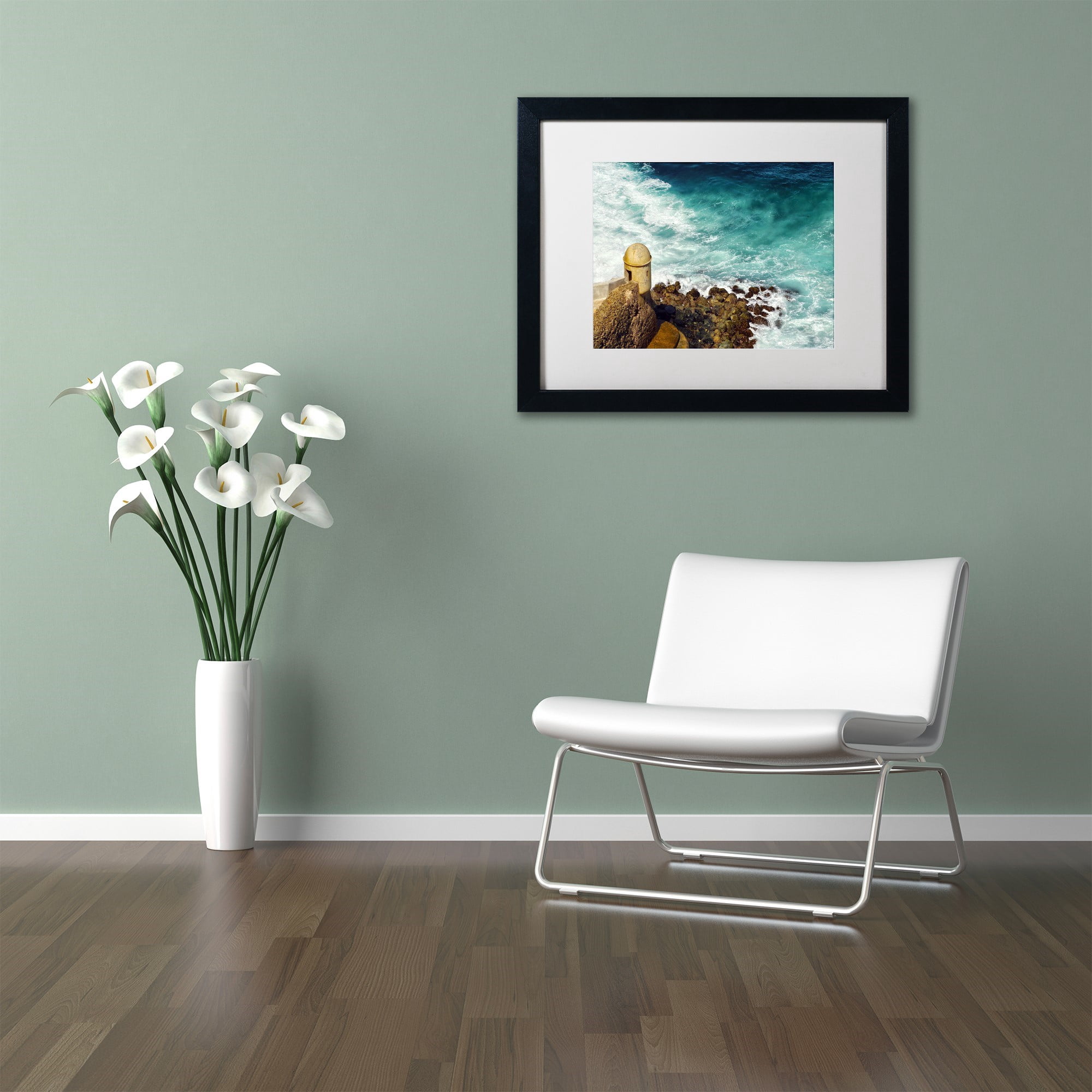 Trademark Fine Art "Castillo de San Felipe del Morro 12" Canvas Art by CATeyes, White Matte, Black Frame