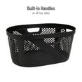 thumbnail image 5 of Mind Reader 40L Laundry Basket, Clothes Hamper, Lid, Ventilated, Plastic, 23"L x 14.5"W x 10.5"H, Set of 2, Black, 5 of 9