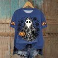 thumbnail image 5 of Leey-World Womens Halloween T Shirts Shirt for Women Happy Halloween T-Shirt Fall Funny Graphic Tees Tops Gift, 5 of 5