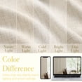 thumbnail image 5 of TURCURNO 90 Inch Pinch Pleat Linen Curtains, Memory Trained Soft Flax Textured Light Filtering Beige Drapes for Living Room Bedroom, 2 Panels, Ivory, 5 of 7