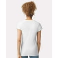 thumbnail image 4 of Gildan Softstyle Women’s V-Neck T-Shirt, V Neck Tee for Women's, Full Cotton, White, 2XL, 4 of 5