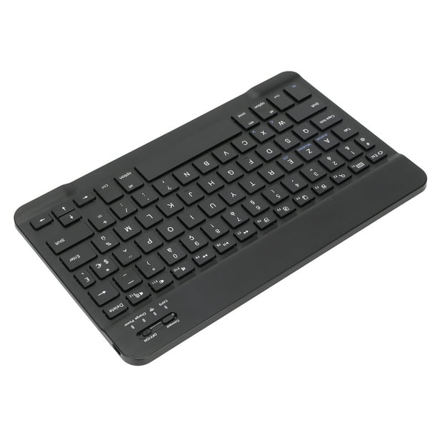 Teclado inalambrico de 10 pulgadas delgado resistente al agua estilo tijera inalambrico Bluetooth frances AZERT teclado para tableta telefono computadora color negro Bodega Aurrera en linea