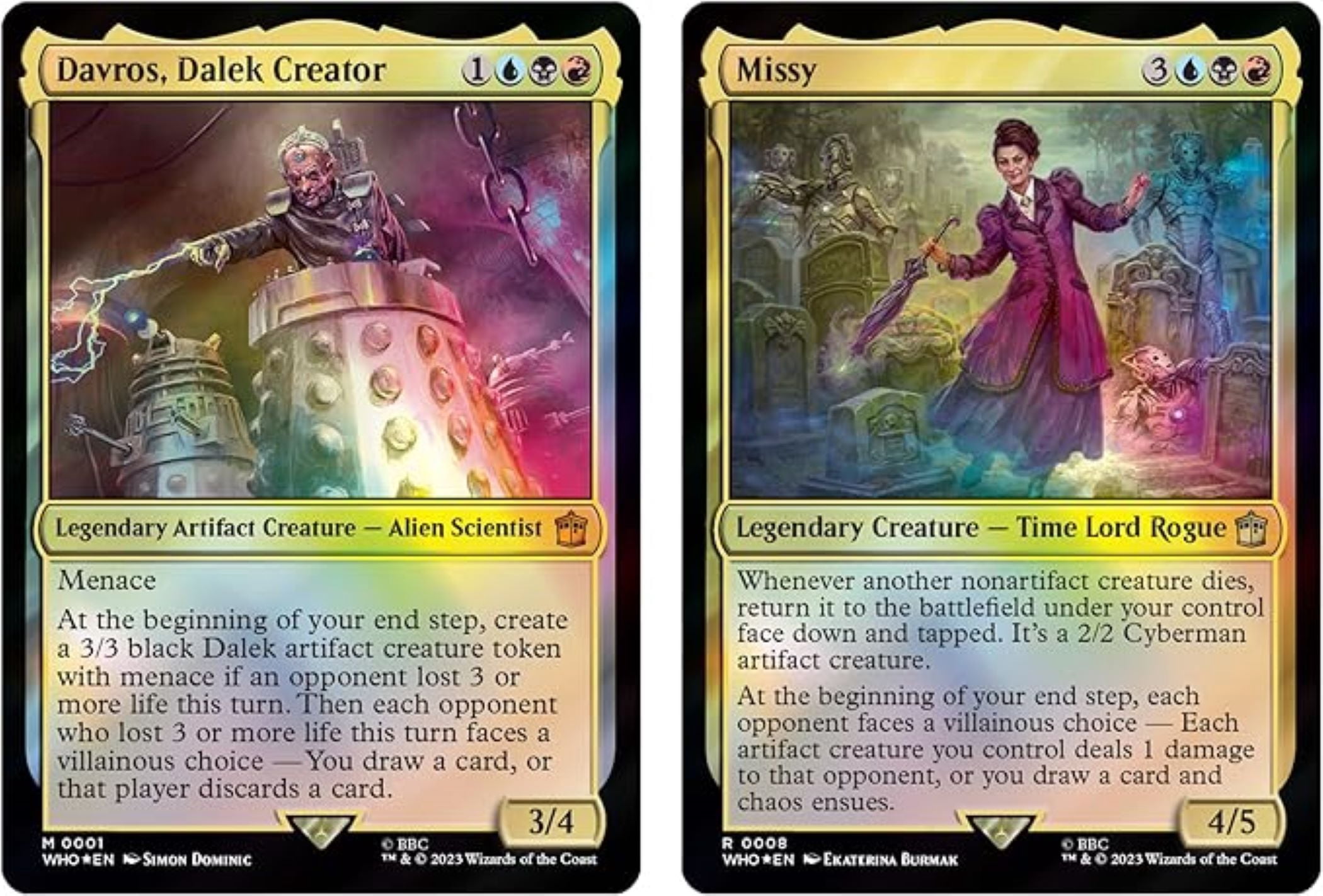 Magic: The Gathering Doctor Who Commander Deck - Masters of Evil 98 Cards