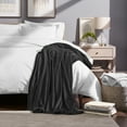thumbnail image 5 of Bare Home Ultra-Soft Microplush Fleece Bed Blanket, Throw/Travel, Charcoal, 5 of 7