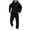 Black, variant on Men'S Tracksuits 2 Piece Set Casual Solid Color Hoodies Sweatshirt And Joggers Sweatpants Set Street Fall Winter Long Sleeve Sport Suit Set With Pocket