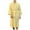 Yellow, variant on Unisex Pocket Breathable Knee-Length Spliced Soft Sleepwear Spa Robe Yellow M