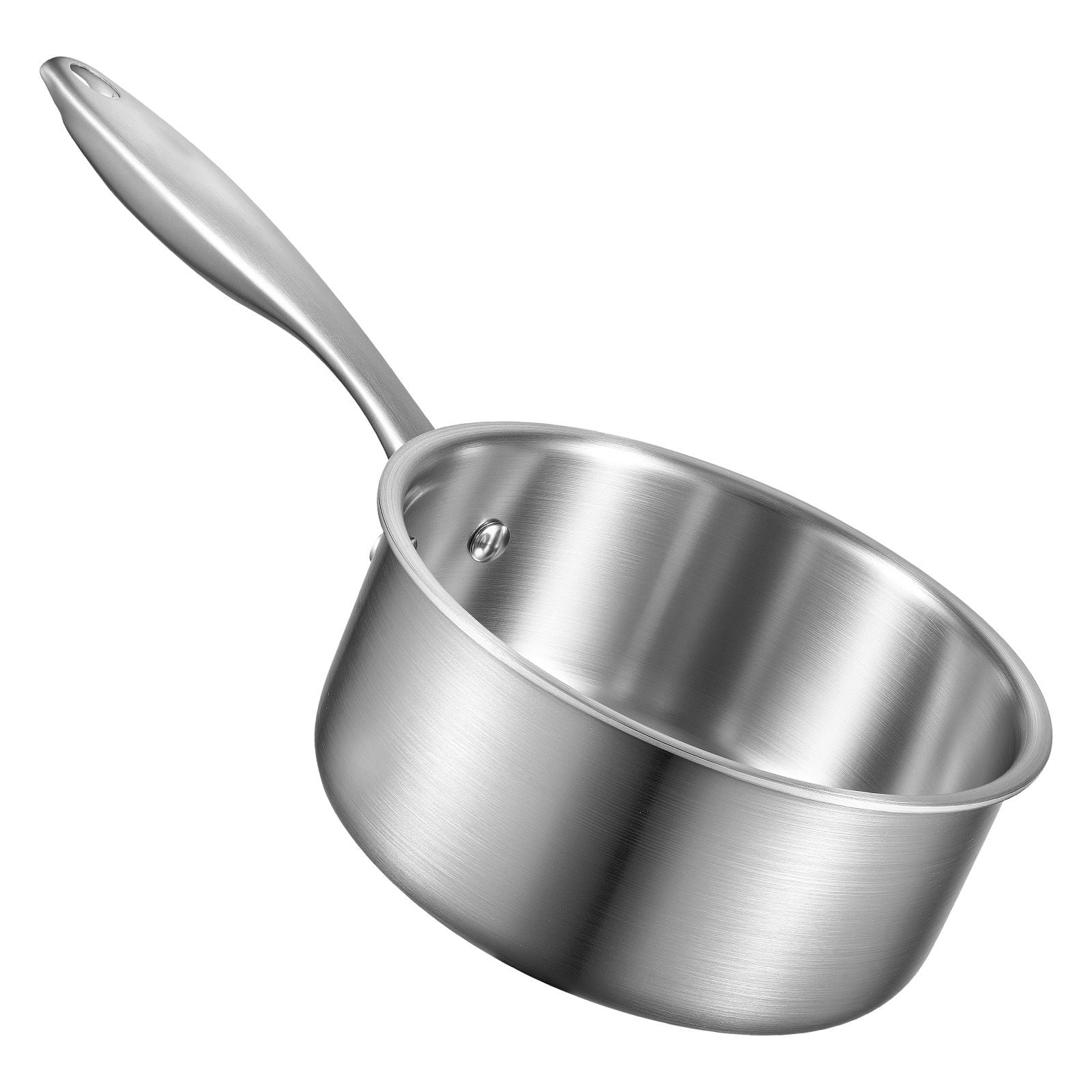 Stainless Steel Saucepan 1.5QT with Lid, Tri-Ply Construction (SUS304-Aluminum-SUS430), Coating-Free, Oven Safe to 600°F, Dishwasher Safe for Induction Gas