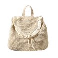 thumbnail image 1 of Mochila de paja para mujer, bolso de hombro, bolsos de playa bohemios, mochila de paja tejida a ganchillo hecha a mano de verano, 1 of 5