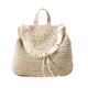 thumbnail image 1 of Mochila de paja para mujer, bolso de hombro, bolsos de playa bohemios, mochila de paja tejida a ganchillo hecha a mano de verano, 1 of 5