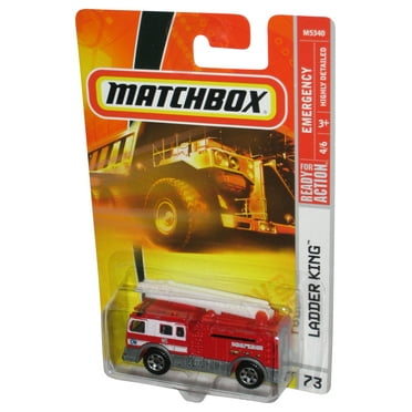 Matchbox Emergency 4/6 (2007) Red Ladder King Fire Truck Toy #73