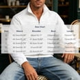thumbnail image 3 of HOMADLES Men's Full Zipper Sweatshirts Stripe Print Winter Warm Jacket Long Sleeve Casual Jacket White Size L, 3 of 9