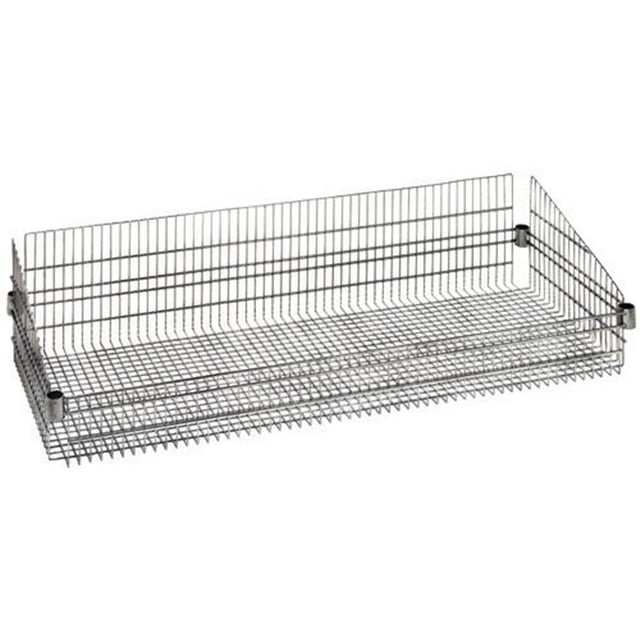 Wire Shelving Chrome Post Basket - 24 x 48 in.