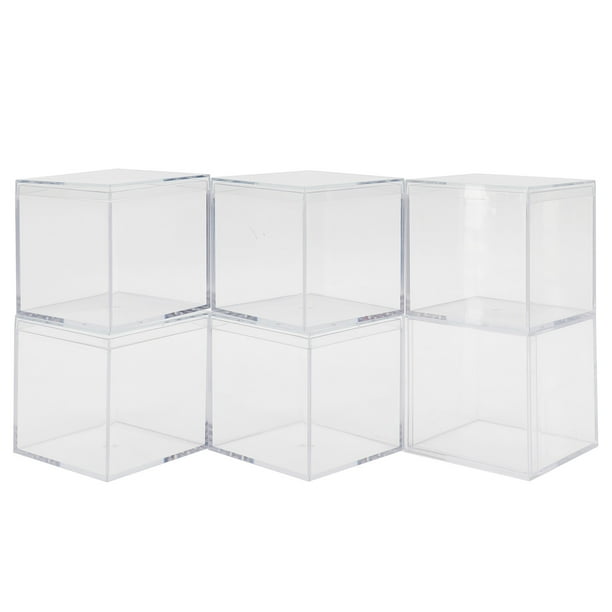 LYUMO 6 Set Plastic Clear Box With Separate Lid Candies Storage