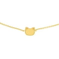 thumbnail image 2 of 14k Yellow Gold Cats Head Adjustable Bolo Bracelet 9.50 Inch Link Bracelet for Women, 2 of 2