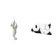thumbnail image 1 of Escultura De Panda Con Plumas, Estatua Moderna De Resina, Colección De Arte, Artesanía, Adorno De Escritorio, Figura Decorativa Para Chimenea, Gabinete De Oficina, Reloj De Pared, Práctico,, 1 of 8