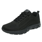 dmqupv Men's Sneakers Size 12.5 Fashion Men Mesh Mountaineering Casual Sport Shoes Lace Mens Sneakers 10.5 Wide Width Black 10.5