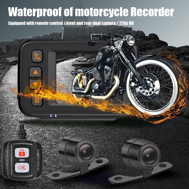 SE30 Motorcycle Dash Cam Front + Rear Dual Channel DVR con pantalla de 2 pulgadas Ndcxsfigh Accesorios para autos y motos