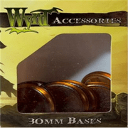 Angle View: Wyrd Miniatures Malifaux 30mm Translucent Brown Bases Model Kit (10 Pack)
