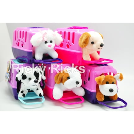 Small Pet Shop Toy Dog + Carrying Case Kids Cute Puppy Stuffed Animal Plush Christmas