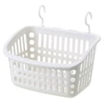 thumbnail image 1 of Creative Swivel Hook Bathroom Plastic Basket (Large Rectangular Gray White), 1 of 12