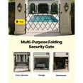 thumbnail image 6 of KFFKFF Single Folding Security Gate, Lockable Scissor Gate with Swivel Casters, Steel Retractable Gate for Entryways, Garages, Warehouses, and Pools, 70.87 x 63.39 in (W x H), 6 of 9
