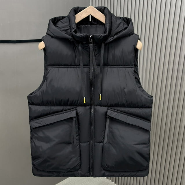Gilet Sans Manches à Fermeture Éclair pour Hommes avec Poches pour Tenue Décontractée et Occasions de Fête