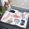 thumbnail image 3 of 2x3 Ft Entryway Area Rug, Pink Navy Blue Abstract Art Kitchen Rug Runner Washable Floor Mat, Modern Geometric Art Non Slip Indoor Door Mat Throw Carpet for Bathroom Living Room Bedroom, 3 of 8