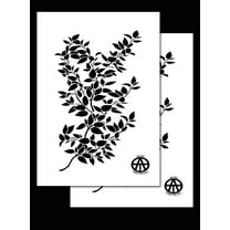 Mylar Camo Leaf Stencils Camouflage Hunting Blind Painting HIGHBUSH BRANCH 2Pack