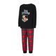 thumbnail image 3 of Pijamas familiares navideños a juego: camiseta de manga larga con estampado de alces y pantalón a cuadros., 3 of 10
